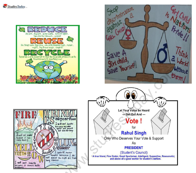 CBSE Class 11 English Poster Writing Worksheet